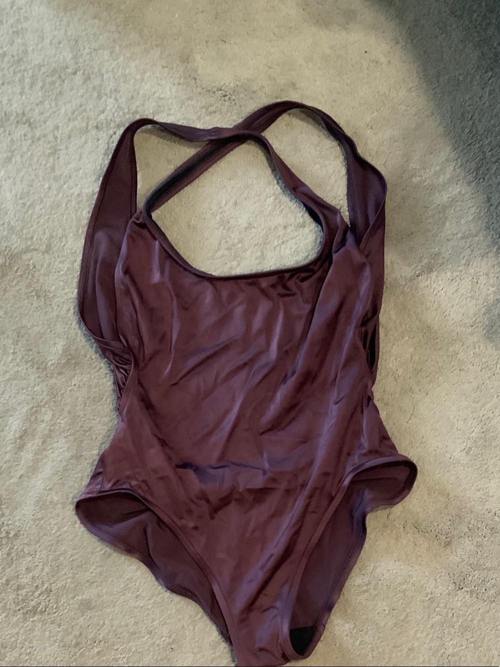 Calvin Klein Kids One-Piece Swimsuit in Plum
